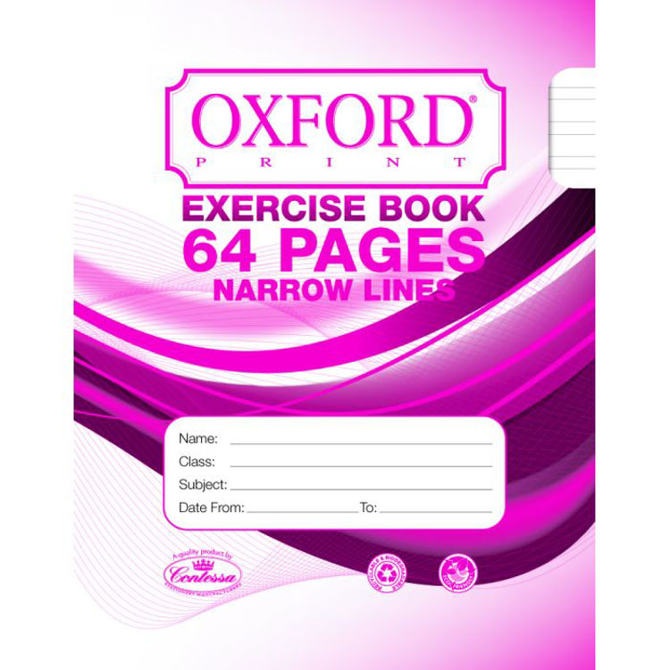 Picture of 3311-Exercise Book 64 Pages - Narrow Lines-OXFORD